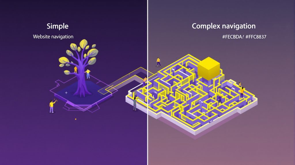 웹사이트 제작시 흔히 하는 실수 - 너무 복잡한 구조